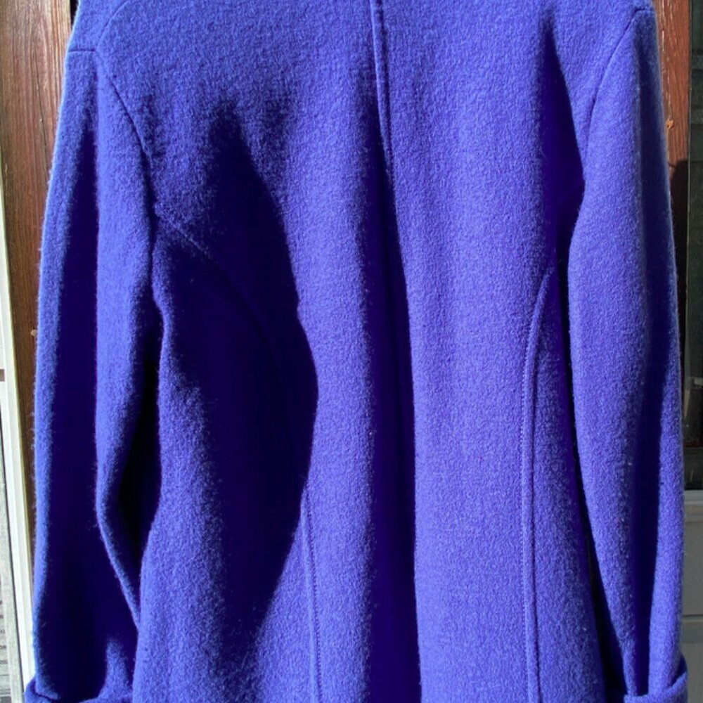 Harve Bernard Cardigan Sweater Like Jacket BluPur w/Front Buttons& Pockets Large - Picture 3 of 7